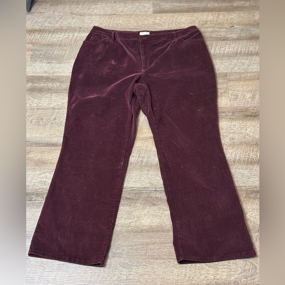 Burgundy Corduroy Pants - Picture 1 of 5